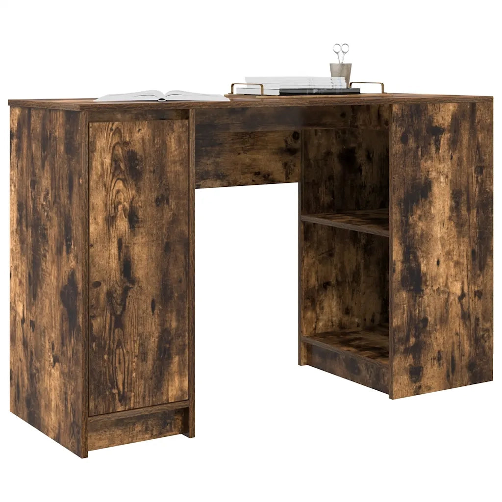 Scrivania Rovere Fumo 120x42x76 cm in Legno Multistrato 861818