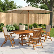 Set da pranzo da giardino 5 pezzi Naturale 3434494