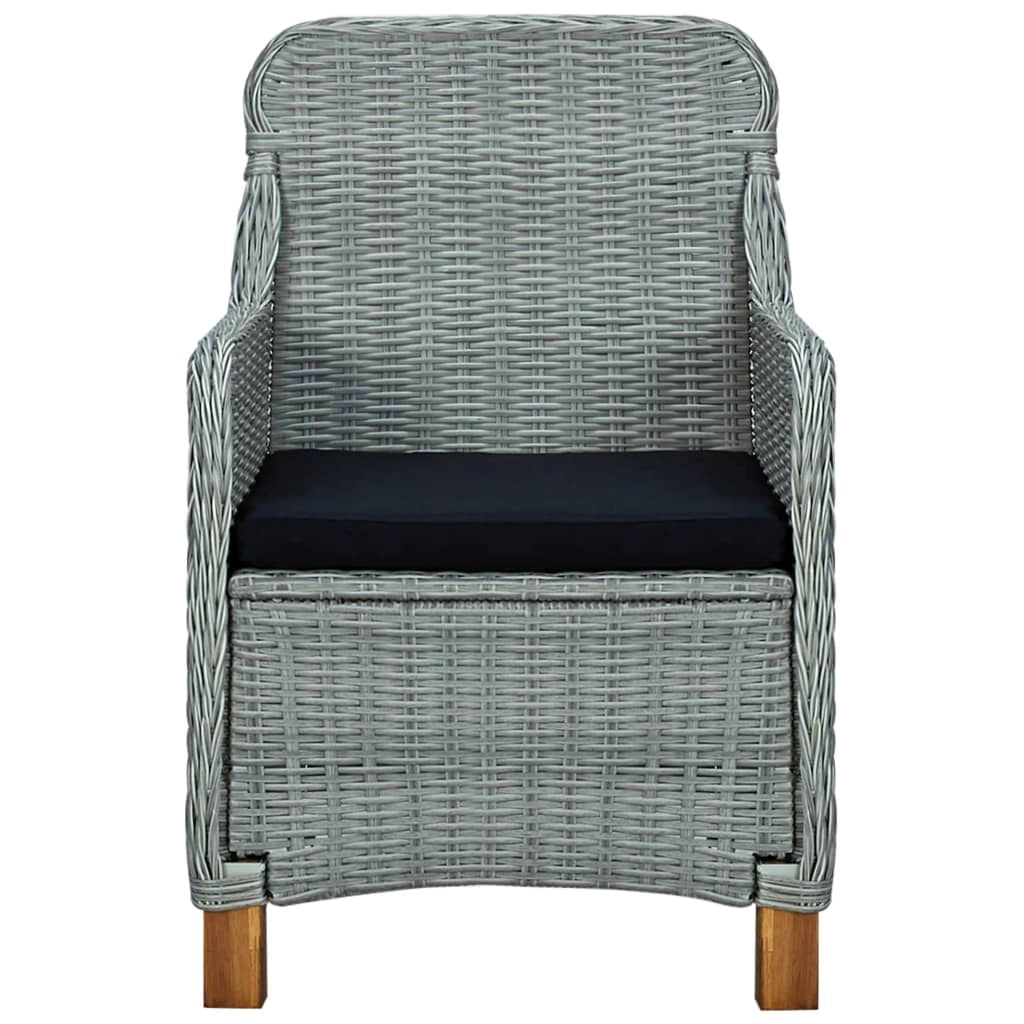 Set da pranzo da 9 pezzi con cuscini resina intrecciata grigio chiaro 02_0014640