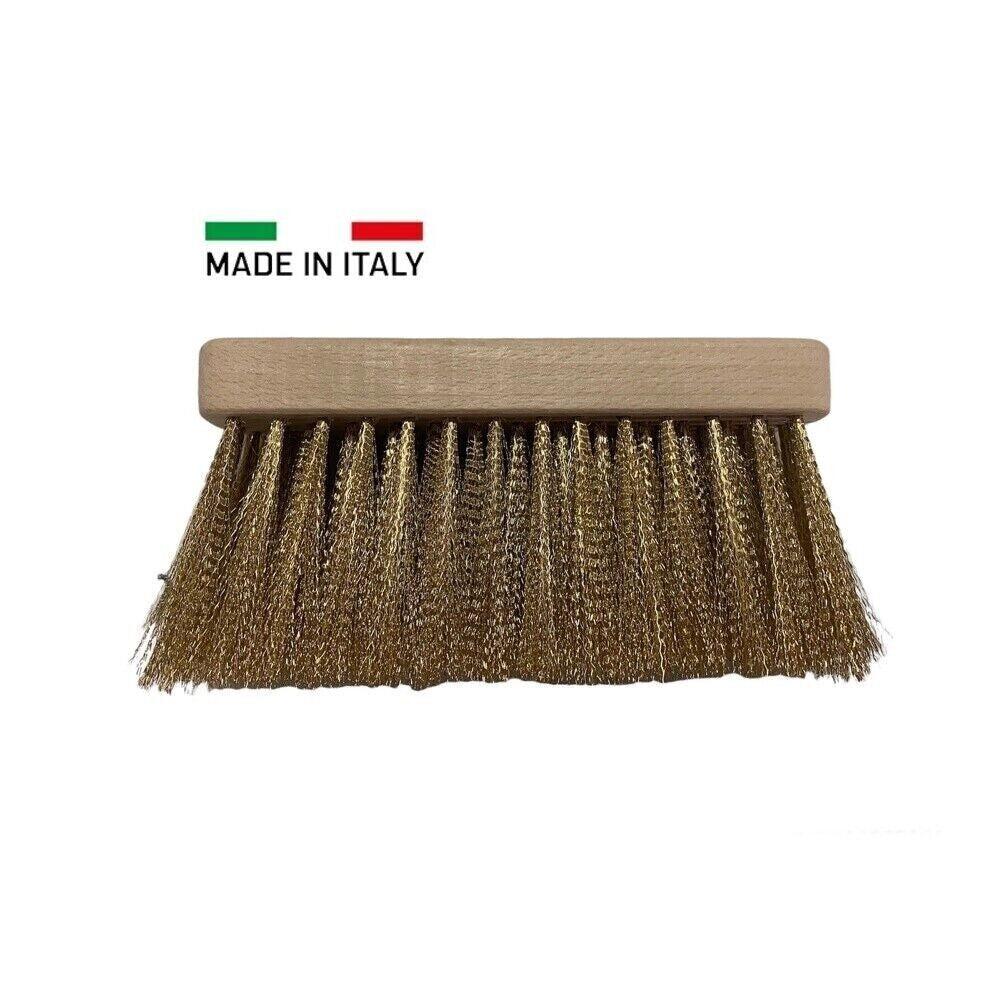 Spazzola di Ricambio in Legno e Ottone per Forno a Legna – 16x5x2 cm – Rettangolare