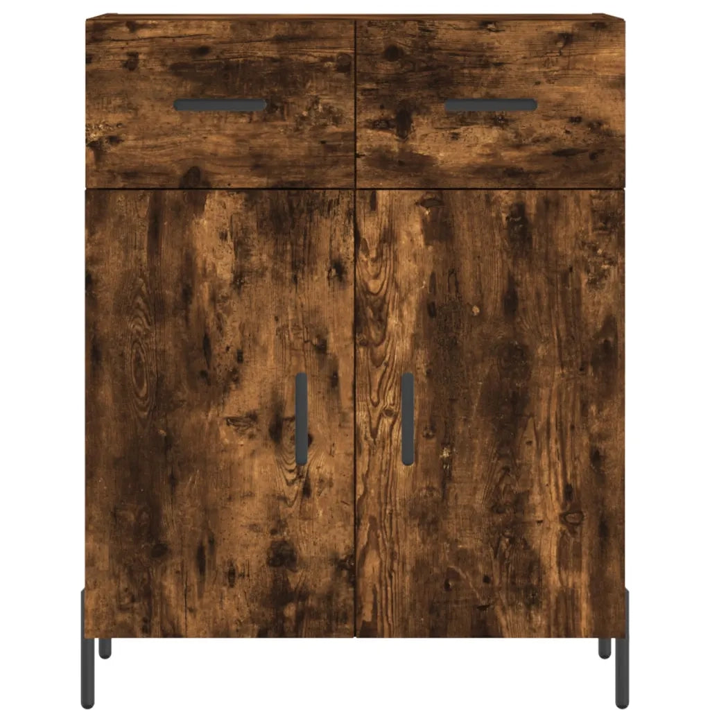 Credenza Rovere Fumo 69,5x34x90 cm in Legno Multistrato 827993