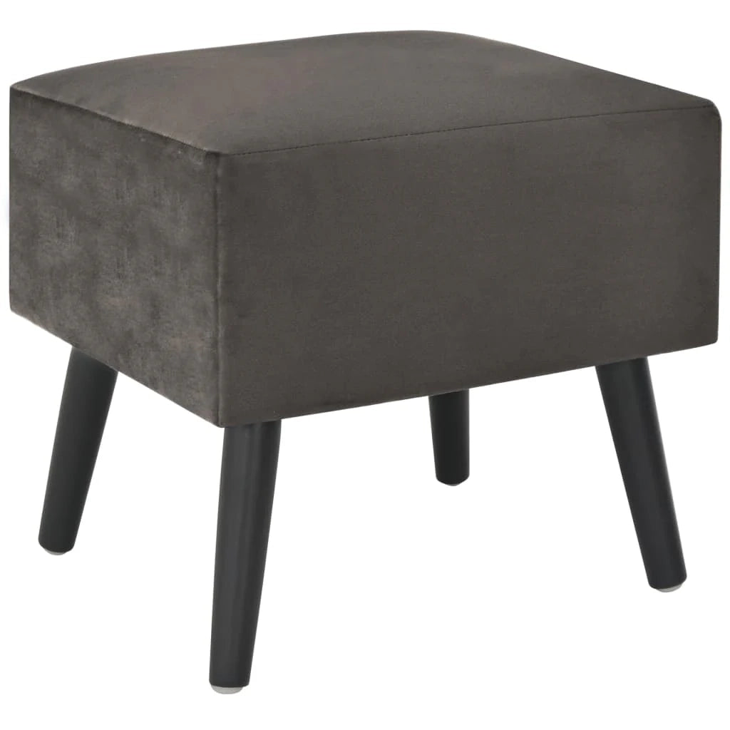 Comodino grigio cassettiera mobile da camera da letto 40x35x40 cm velluto 1402090