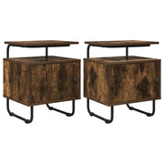 Armadio da Notte 2 pz Rovere Fumo Legno ingegnerizzato 8007640