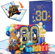 Carta di compleanno 30° compleanno pop-up 3D - Regalo romantico - Donna Uomo Madre - Parole chiave: carte di compleanno, ragazze, amici - Inclusa busta.
