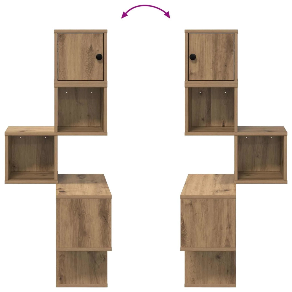 Mensola Angolare da Parete Rovere Artigianale 48 x 48 x 120 cm 8012235