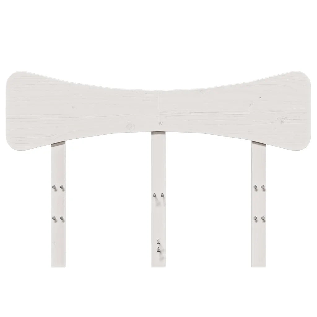 Testiera Bianca 135 cm in Legno Massello di Pino