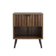 Comodino con 1 cassetto e 1 vano aperto; per camera da letto; in MDF; 45×40×53 cm; noce