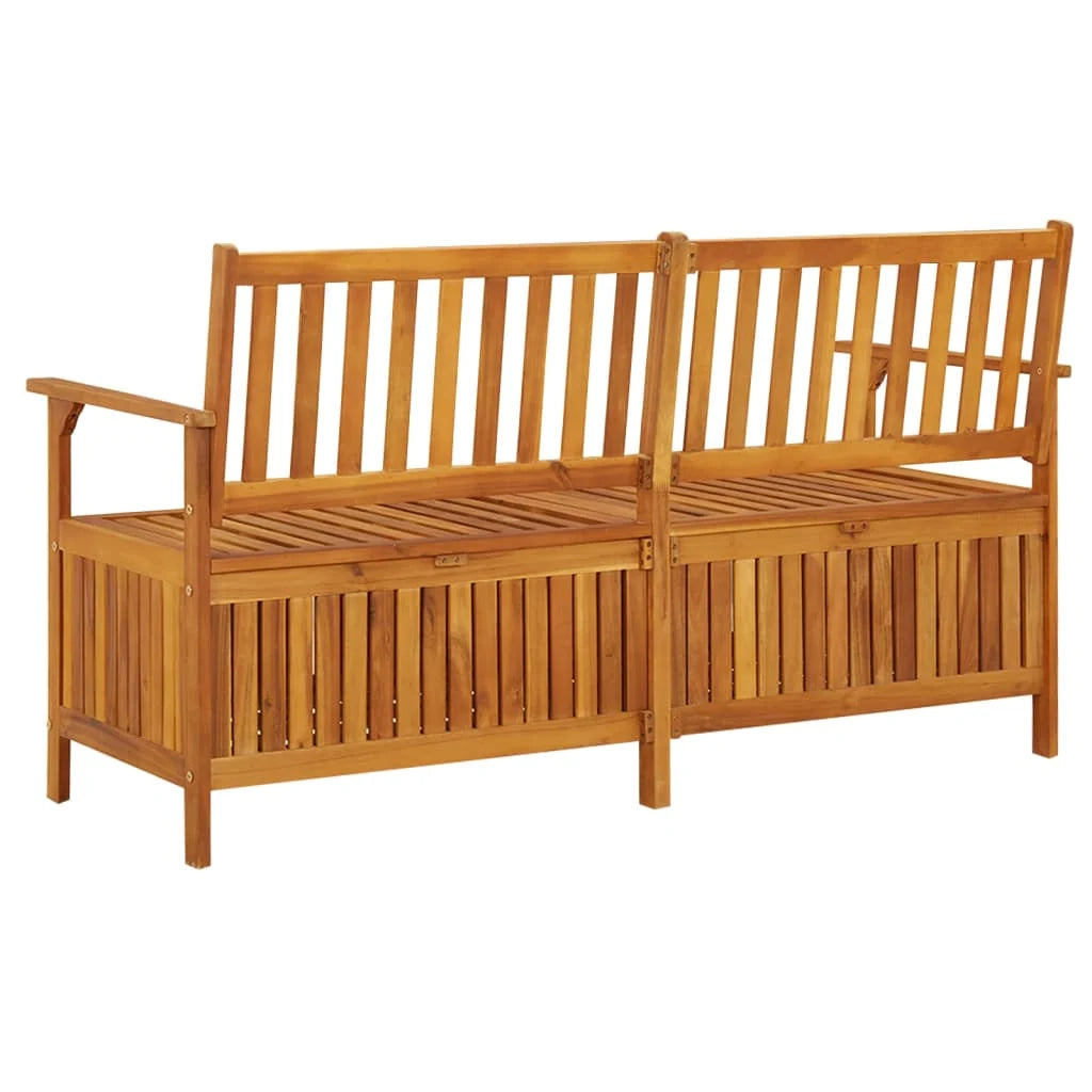 Panca da giardino mobili da esterno per patio contenitore per terrazza 148 cm legno massello di acacia 02_0011795
