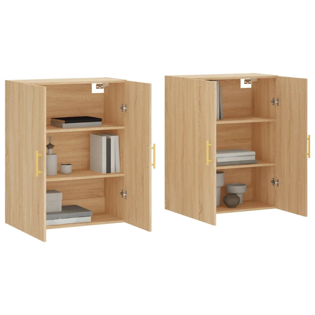 Mobili a Parete 2 pz Rovere Sonoma 69,5x34x90 cm 3195614