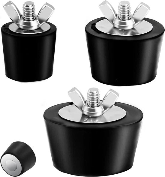 Skimmer per piscina con gommini di gomma rimovibili - Viti in acciaio inossidabile - Gommini per cavi di ritorno - 2,5 cm, 3,8 cm, 5 cm