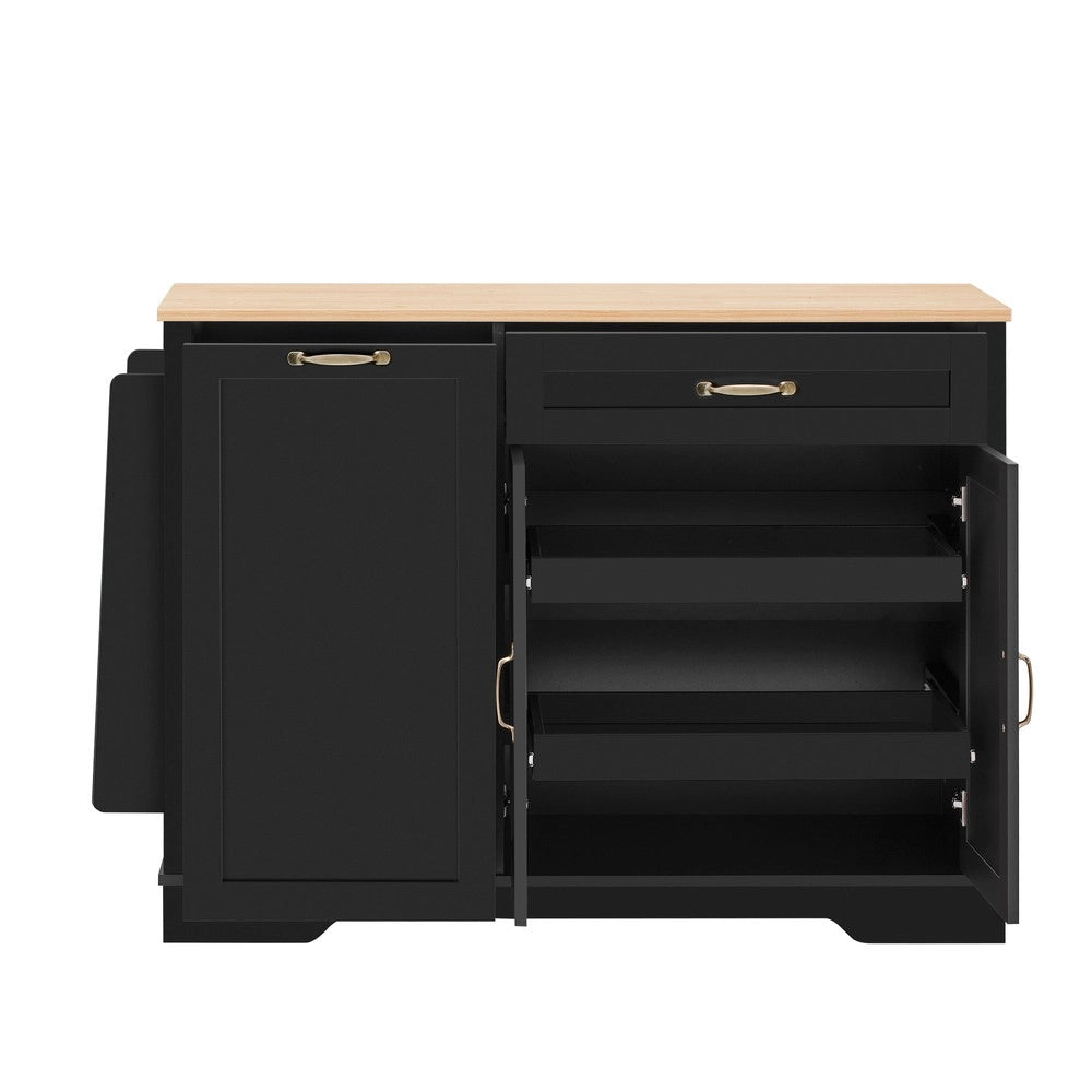Credenza 3 Ante e Cassetto con Ripiani Estraibili ¨C MINIMAL ¨C Nero
