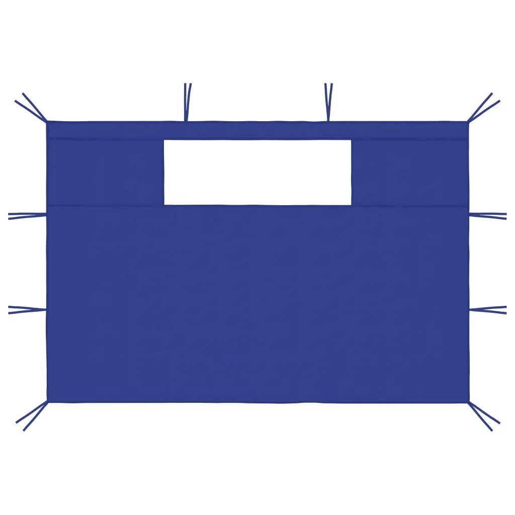 Pareti con Finestre per Gazebo 2 pz Blu CFW9529900