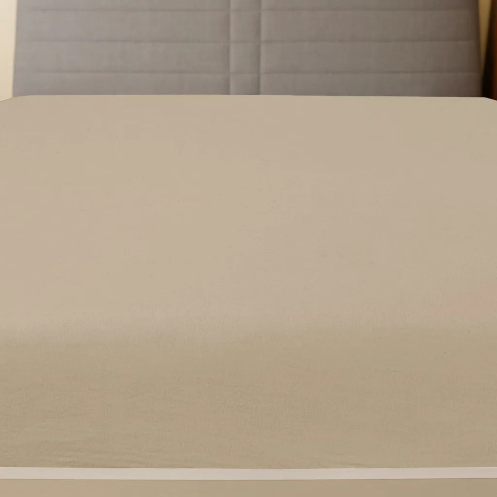 Lenzuola con Angoli Jersey 2 pz Tortora 90x200 cm Cotone CFW9441747