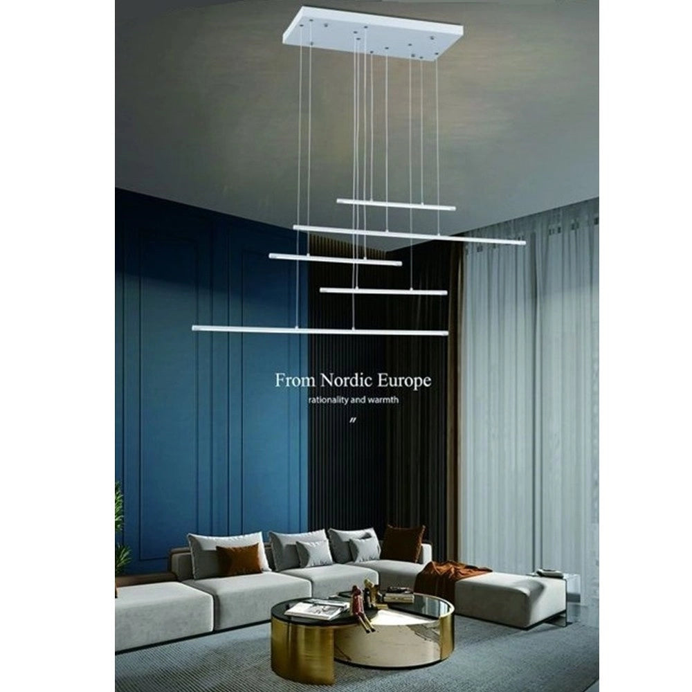 Trade Shop - Lampadario A Sospensione 38w A Led Design Minimal 3 Colorazione Di Luce Lp-43-3c -