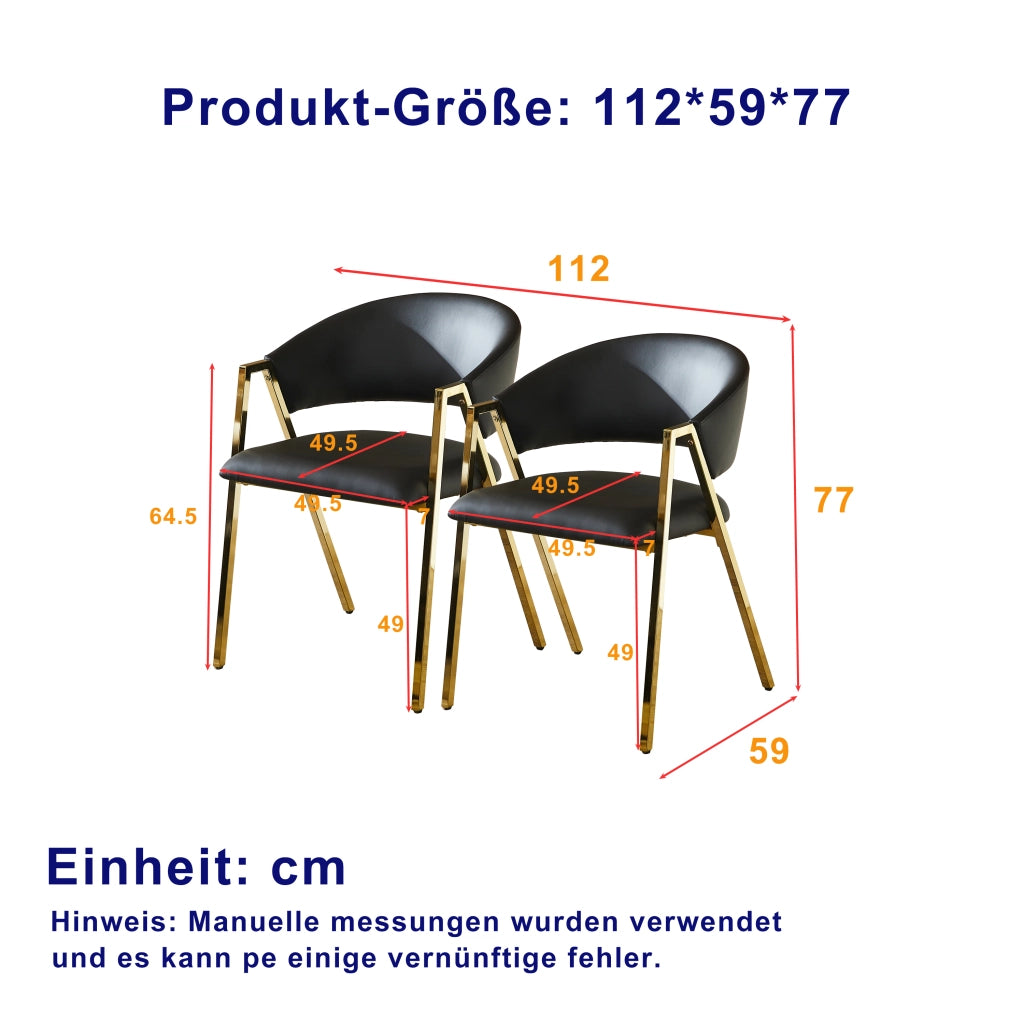 SEDIA con schienale ergonomico Nero struttura in metallo oro