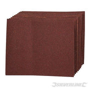 Fogli abrasivi in ossido d'alluminio per lavori manuali varie grane offerta silverline - 4 x 60, 2 x 80, 120, 240G