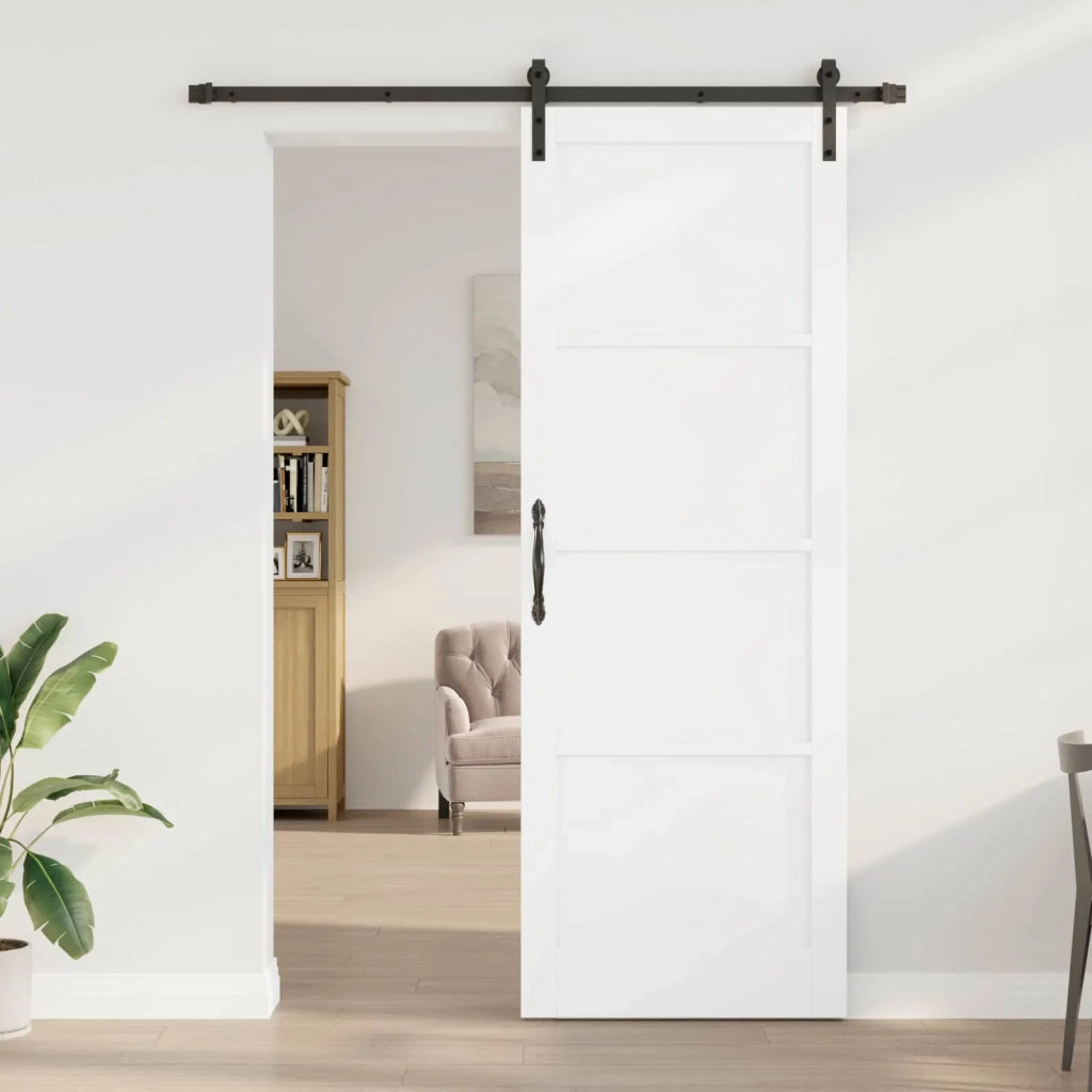 Porta scorrevole Bianco e Nero 83 x 232 cm