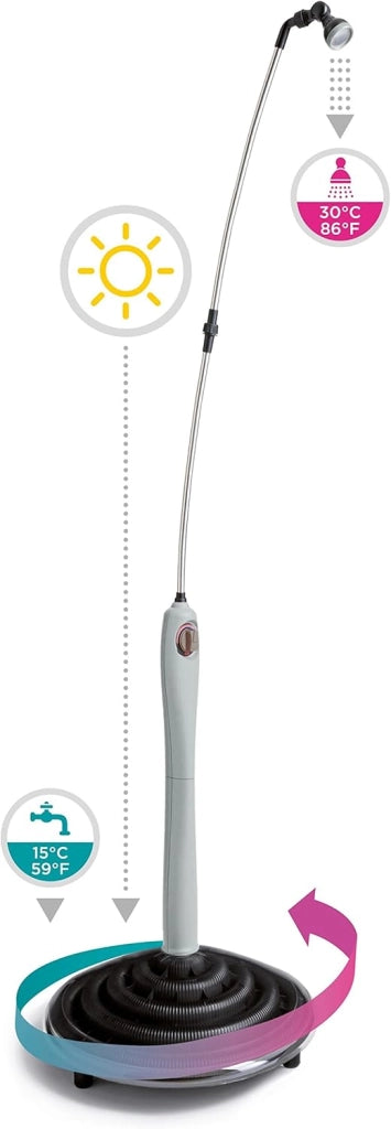 G.F. GF Garden, Doccia Solare Sunny Style, Doccia da Giardino, Piscina, per Esterno, ideale anche in Vacanza e Campeggio, con Miscelatore per acqua calda e fredda,