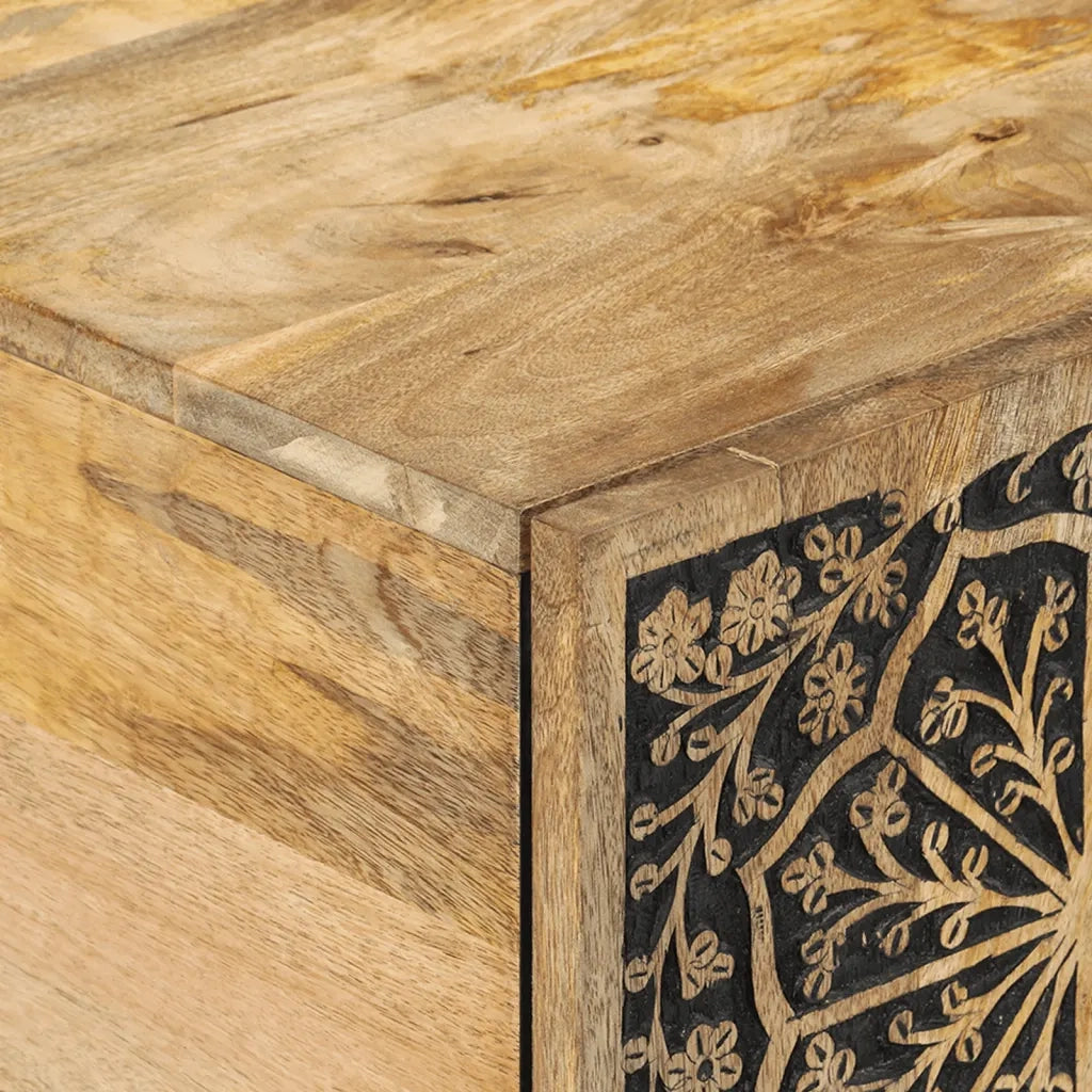 Tavolino da Salotto-Tavolino da soggiorno-Tavolo 100x54x40 cm in Legno Massello di Mango 777013