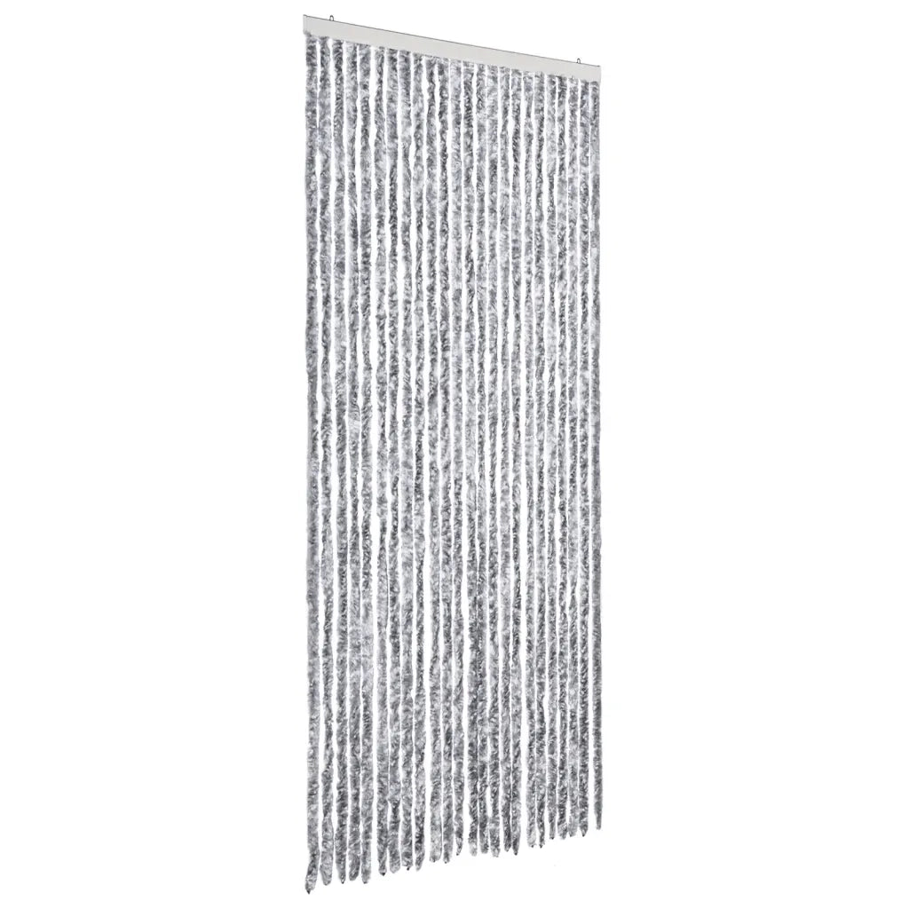 Tenda Antimosche Grigio e Bianca 100x230 cm in Ciniglia CFW1451570