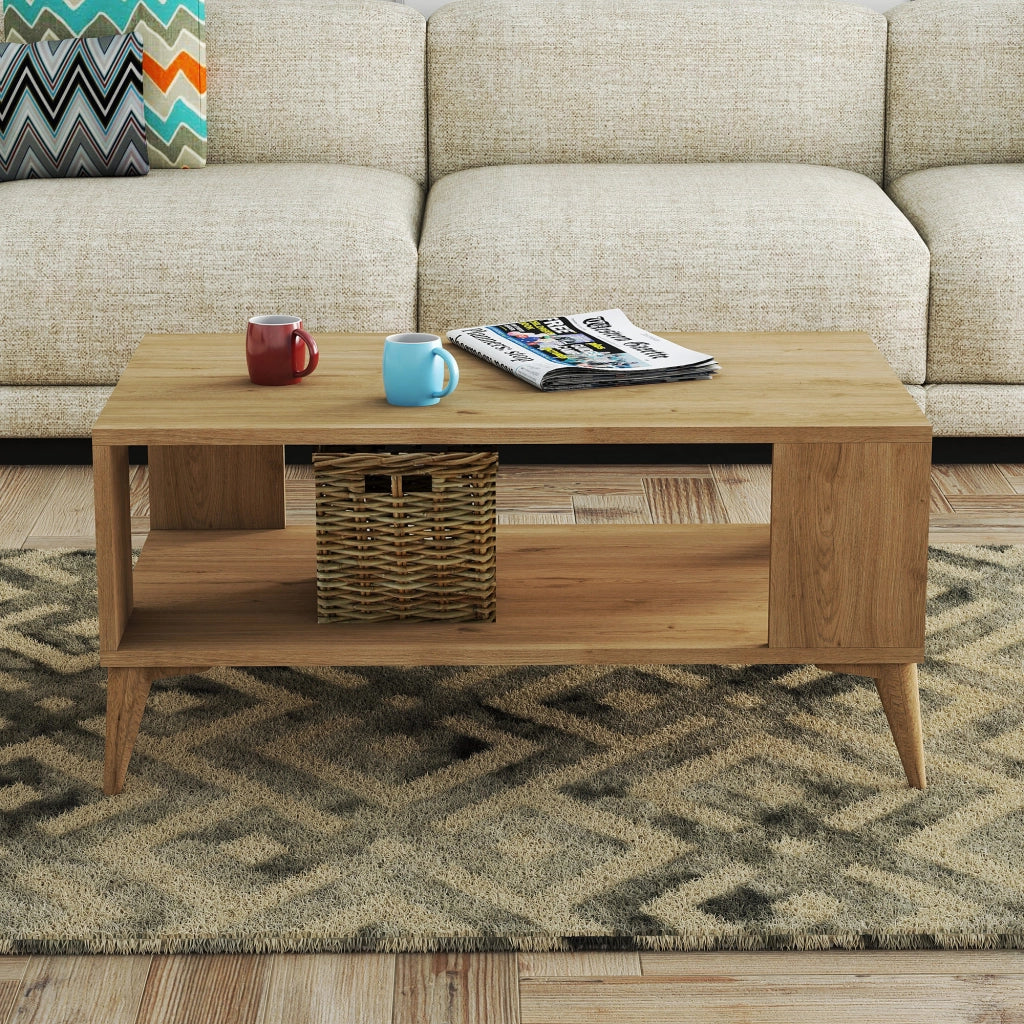 Tavolino in legno "Authentic" - 90 x 41 x 54 cm - Marrone
