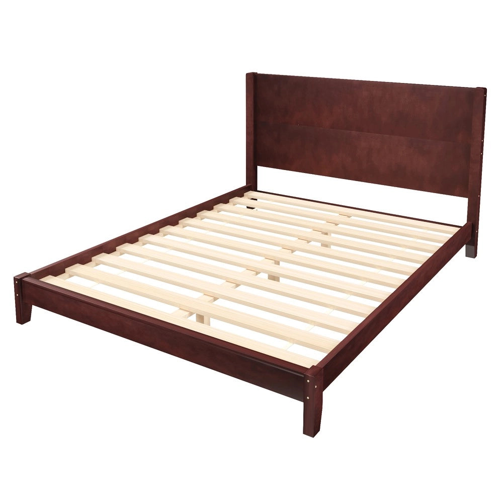 Letto con Testiera e Rete a Doghe ¨C Xylo ¨C Marrone 160x200