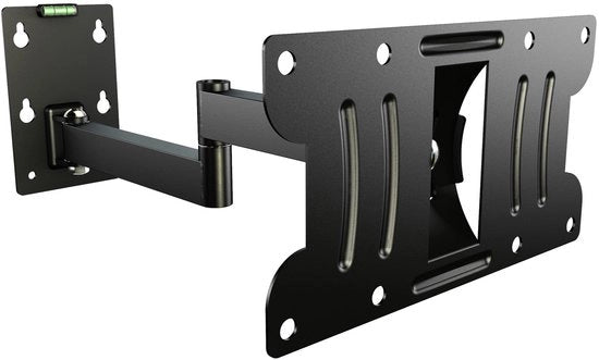 Muurbeugel per TV da 13-32 pollici, rotativo e inclinabile, per schermo curvo LCD, fino a 30 kg, VESA 100x100/200x100, nero
