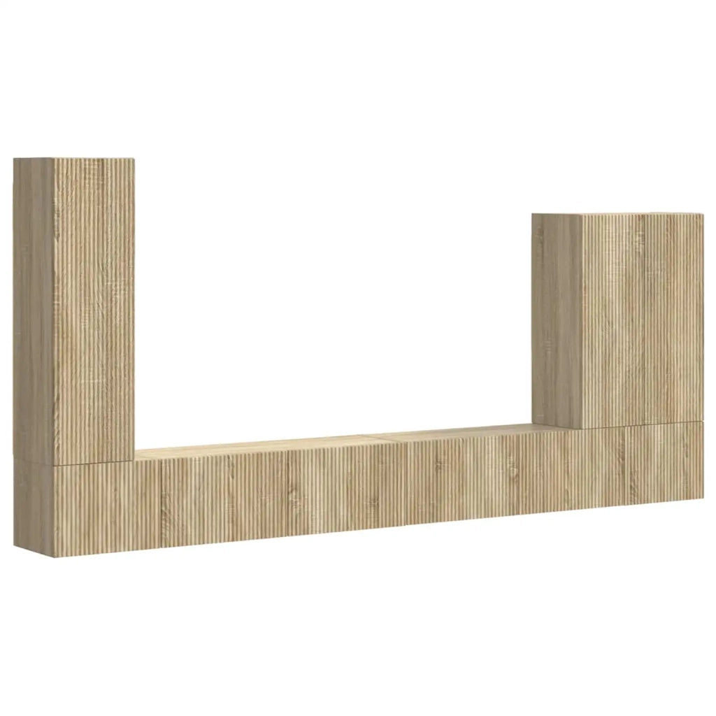 Set di Mobiletto da TV a Parete 6 pcs Rovere Sonoma 3408954
