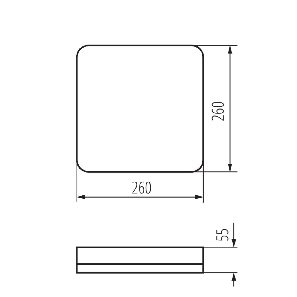 Plafoniera LED quadrata 26W 4000K IP65 bianca Kanlux
