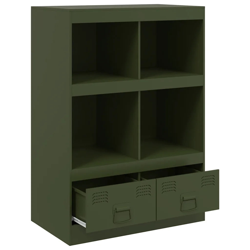 Credenza Verde Oliva 67x39x95 cm in Acciaio 841803