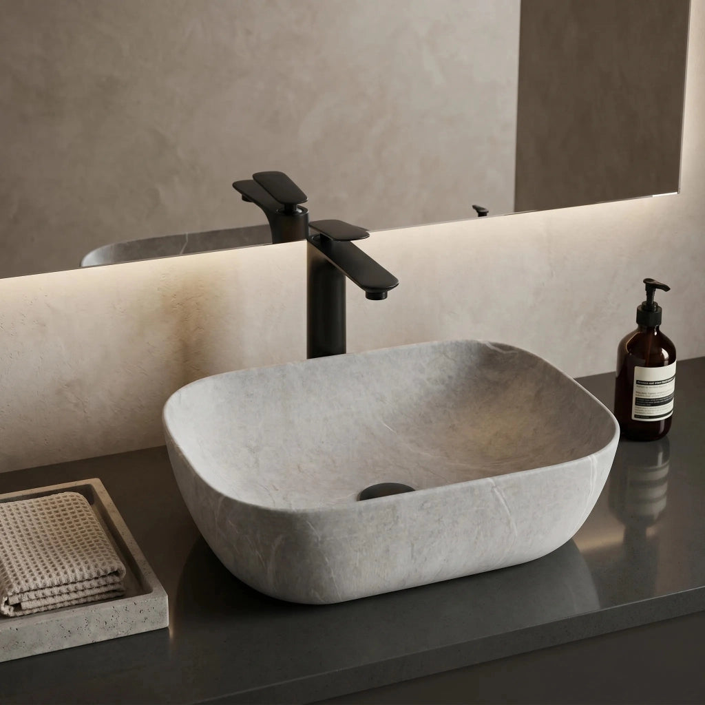 Lavabo Da Appoggio Rea Livia Grey