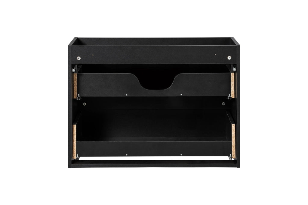 Mobile sottolavabo 80 cm 2 cassetti Nova Black 80 x 57 x 39 cm