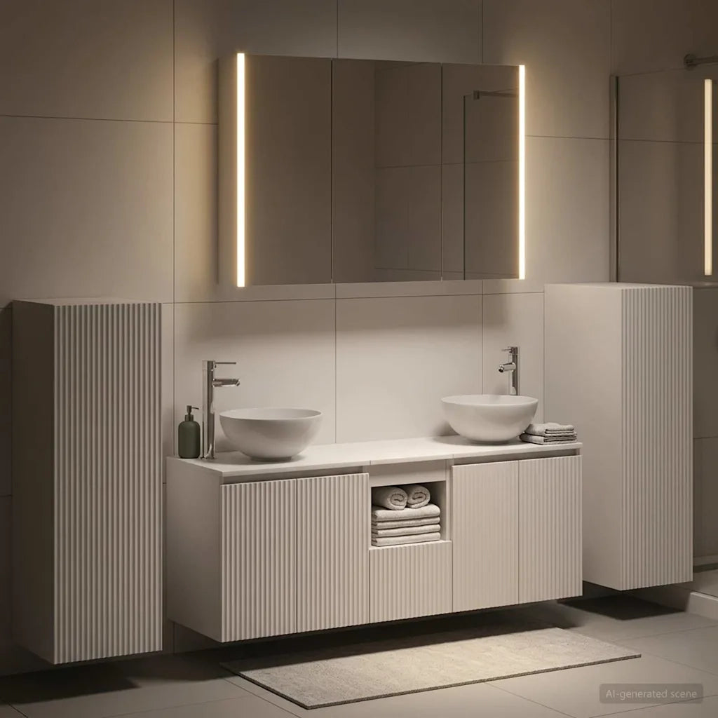 Set di mobili per il bagno 6 pcs Bianco 3407151