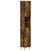 Armadio da Bagno con Ripiano Aperto DELFT Rovere Fumo 897040