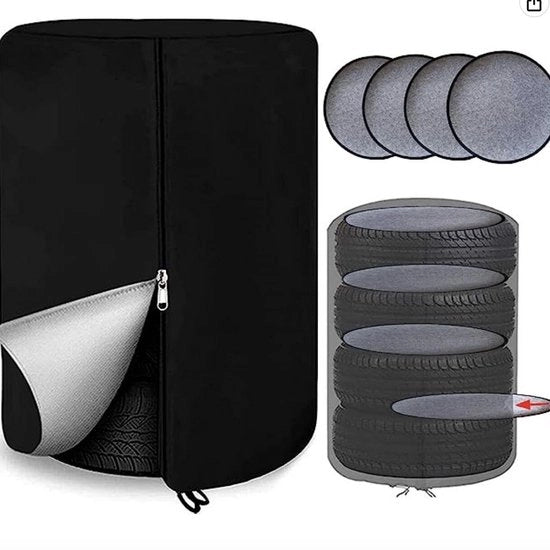 Cappotto per pneumatici impermeabile in tessuto 420D Oxford con imbottitura, adatto per parcheggi a lungo termine e stazionamento di veicoli - 65*65*90 cm