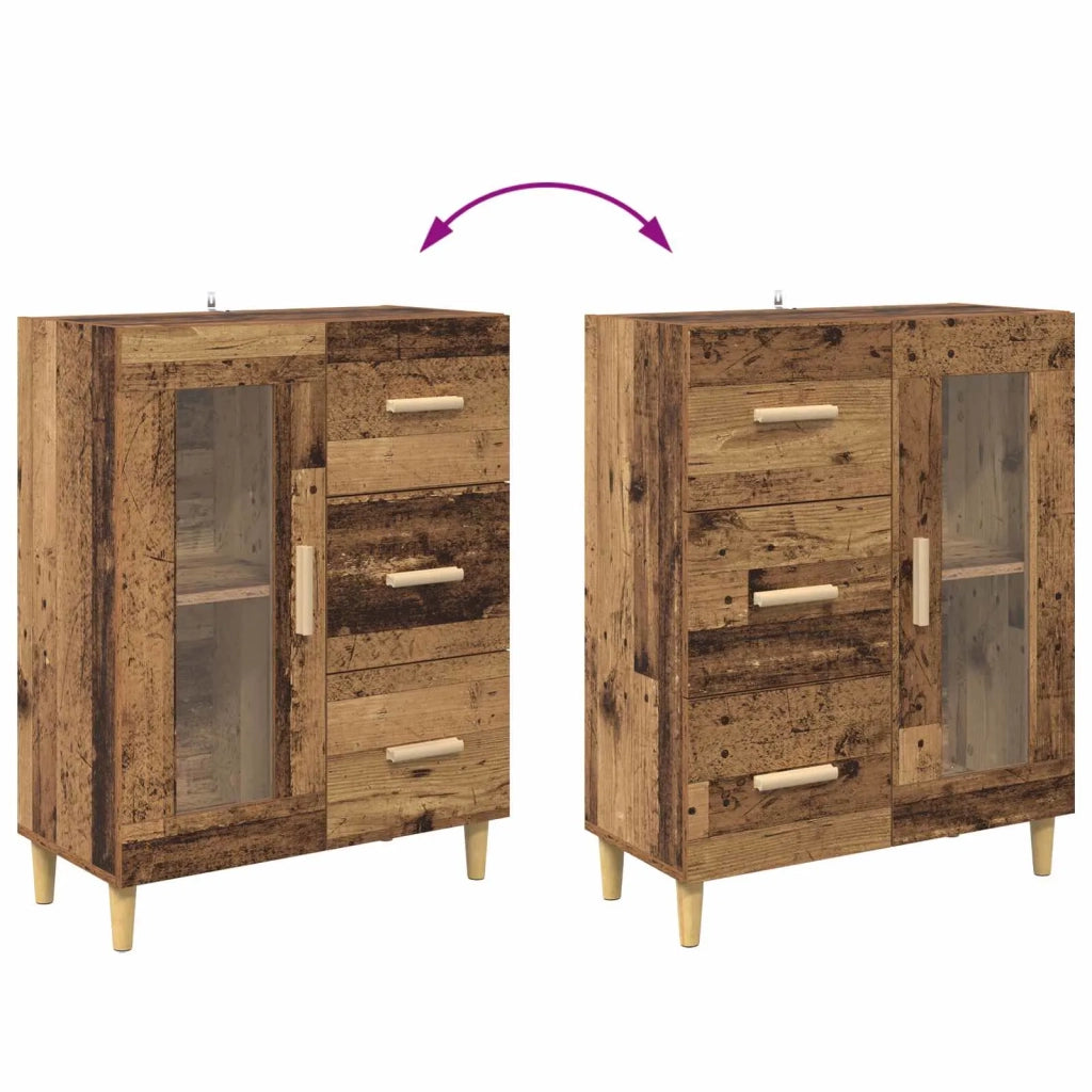 Credenza | Madia | Buffet da pranzo | Armadio da pranzo Legno vecchio 69,5 x 34 x 90 cm Legno multistrato