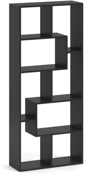 Divisorio per ambienti Noa, Nero, 160.6 x 67.2 cm, adatto come divisorio o libreria a forma di Z