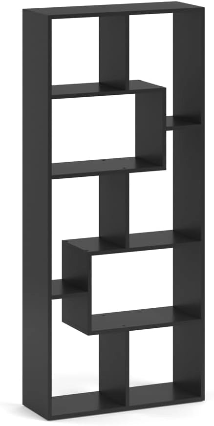 Divisorio per ambienti Noa, Nero, 160.6 x 67.2 cm, adatto come divisorio o libreria a forma di Z