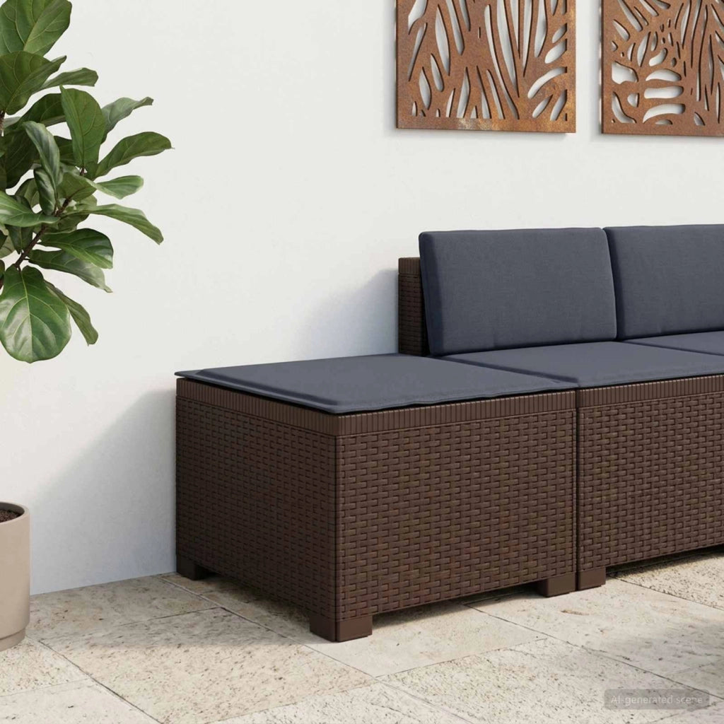 Divano da Giardino a 1 Posto con Cuscino Aspetto Rattan PP 8011767