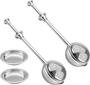 2 pezzi - Theezeef a vite - inclusi dischi di sicurezza - Per tazze - Inox 304 - Theezeef a forma di pallina - Thee eiettore in Inox - Filtro per il the - Theezeef libero - Thee eiettore per the libero