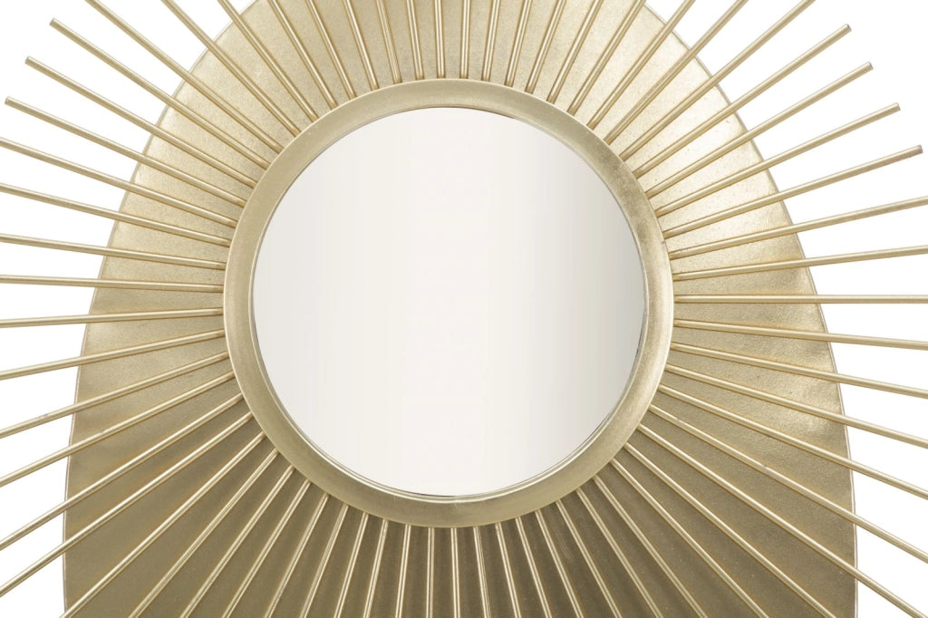 Specchio Eye Glam 75x8x110,5 cm in Ferro e MDF Oro