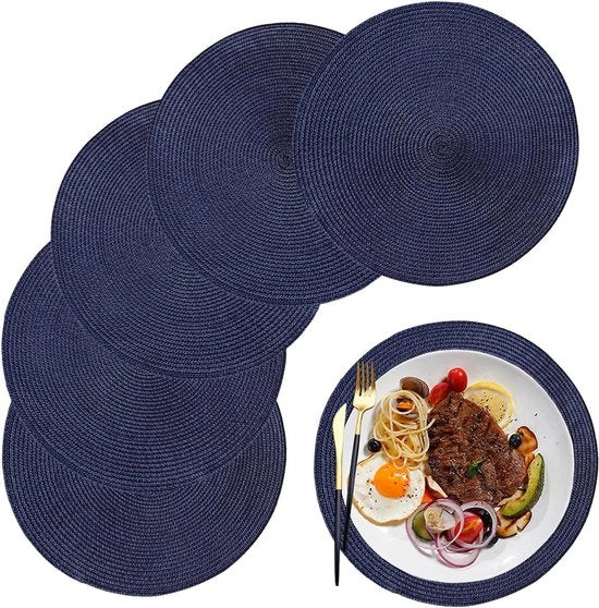 Set di 16 cm Piastrelle di Plastica Polipropilene Lavabili per Cucina Tavolo da Pranzo Festa Matrimonio - Blu