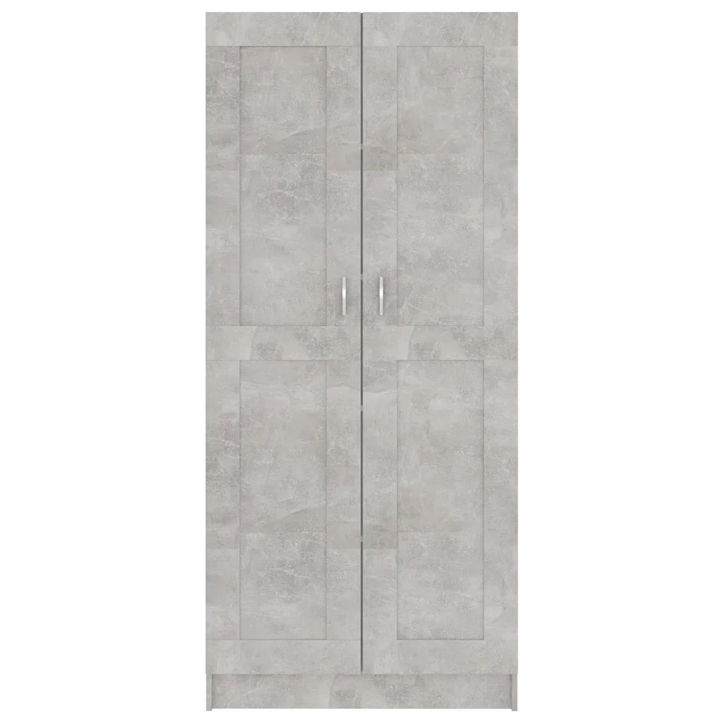 Libreria-Scaffale per Libri-Mobile di Stoccaggio Grigio Cemento 82,5x30,5x185,5 cm in Legno Multistrato