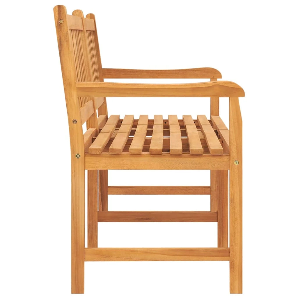 Panca da giardino mobili da esterno per patio panca da terrazza a 3 posti con tavolo 150 x 62,5 x 90 cm legno massello di teak 02_0011317