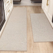 Pavimenti per cucina in tessuto antiscivolo, lavabili, 43x75+43x150cm, 4mm, tessuto sottile, pavimento per cucina, pavimento per bagno, beige