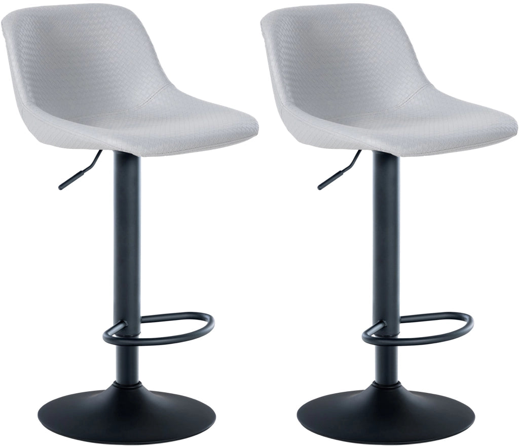 Sgabello da bar 2er Loft grigio,Finta pelle