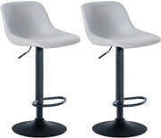 Sgabello da bar 2er Loft grigio,Finta pelle