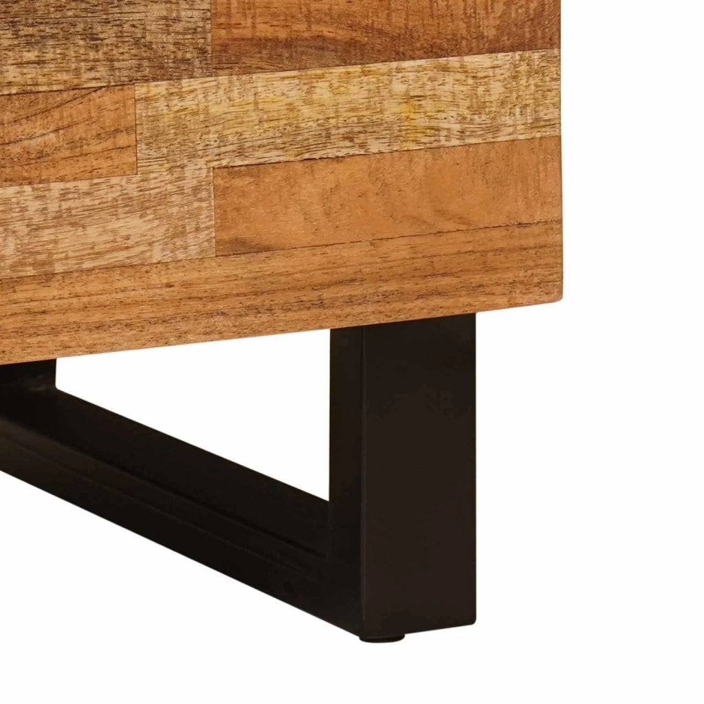 Mobile laterale Marrone 60 x 33 x 75 cm Legno di mango massello