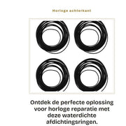 Set di 4 O-ring idraulici in gomma - Materiale resistente alle abrasioni - Adatto per orologiai - Diametro 0,5-0,8 mm - Impacchettamento orologeria