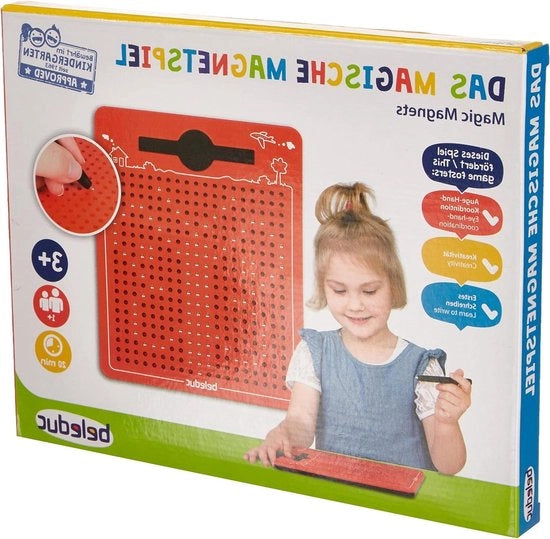 Magnetico per bambini - Tavolo da disegno portatile - Rosso - Dimensioni piccole - 175 x 215 x 12 mm - Adatto a bambini a partire dai 3 anni Tavolo da disegno